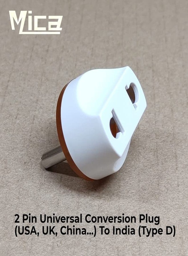 MICA 6 amp. to 16 amp. Ceramic Inside Solid 3 Pin Conversion Plug and MICA 2 Pin 6 amp. Universal Travel Adapter Conversion Plug (1) - Image 5